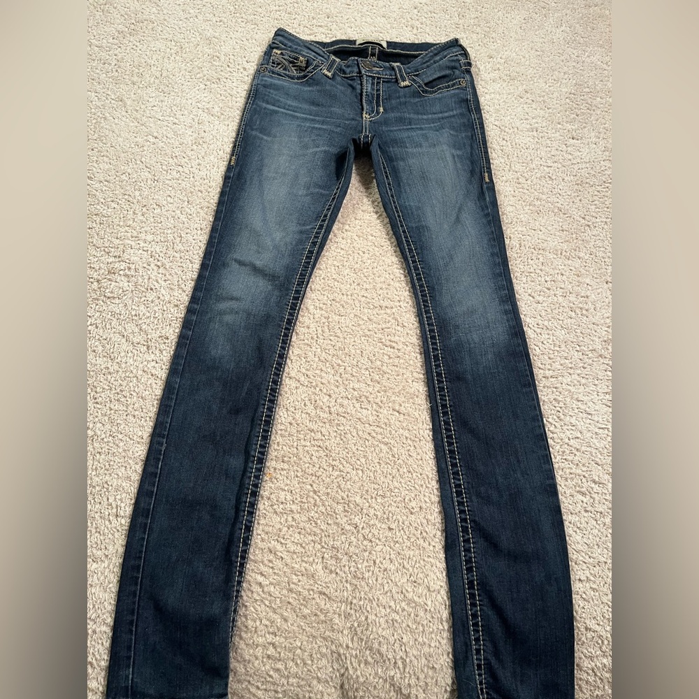 Big Star Blue Skinny Jeans with Vintage Wash Women’s size 26